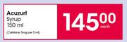 Acuzurt Syrup-150ml Each