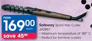 Safeway Spiral Hair Curler JA2867-Each