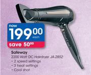 Safeway 2200 Watt DC Hairdryer JA-2852-Each