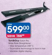 Toni & Guy Salon Pro Wide Plate Straightener-Each