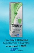 Betadine Mouthwash & Gargles-Each