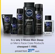 Nivea Man Deep Or Men's Face Care Products-Each