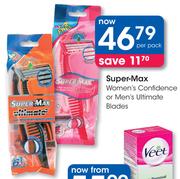 Super Max Women's Confidence Or Men's Ultimate Blades-Per Pack