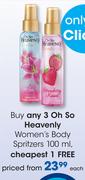 Oh So Heavenly Women's Body Spritzers-100ml Each