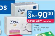 Dove Beauty Cream Bars-3x4x100g Per Offer