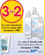 Gentle Lab Hand Sanitisers-500ml Each