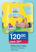 Clicks Made 4 Baby Dryprotect Nappies Value Pack-Per Pack