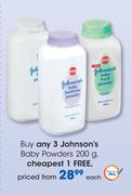 Johnson's Baby Powders-200g Each