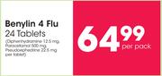 Benylin 4 Flu 24 Tablets-Per Pack