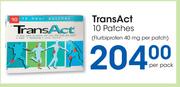 TransAct 10 Patches-Per Pack