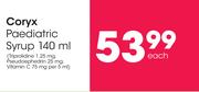 Coryx Paediatric Syrup-140ml Each
