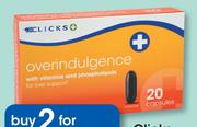 Clicks Overindulgence 20 Capsules-For 2