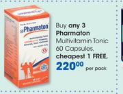 Pharmaton Multivitamin Tonic 60 Capsules-Per Pack