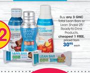 GNC Total Lean Bars Or Lean Shake 25 Ready To Drink Products-Each