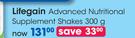 Lifegain Advanced Nutritional Supplement Shakes-300g Each