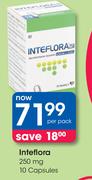 Inteflora 250mg 10 Capsules-Per Pack