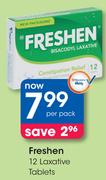 Freshen 12 Laxative Tablets-Per Pack