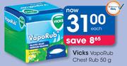 Vicks Vaporub Chest-50g Each