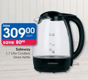 Safeway 1.7Ltr Cordless Glass Kettle-Each