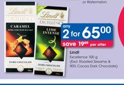 Lindt Excellence (Excl.Roasted Sesame & 90% Cocoa Dark Chocolate)-For 2