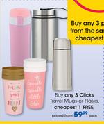 Clicks Travel Mugs Or Flasks-Each