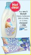 Sta Soft Fabric Softeners-500ml Refills Or 2Ltr Each