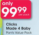 Clicks Made 4 Baby Pants Value Pack-Per Pack