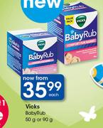 Vicks Babyrub 50g Or 90g-Each