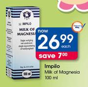 Impilo Milk Of Magnesia-100ml Each