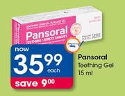 Pansoral Teething Gel-15ml Each