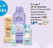 Oh So Heavenly Mum And Cherub Baby Range Toiletries (Excl. Forest Fun)-Each