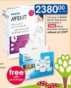 Avent Electric Breastpump With Free 3 Pack Breastmilk Containers-Per Offer