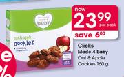 Clicks Made 4 Baby Oat And Apple Cookies-160g Per Pack