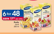 Purity Juice-6x200ml Per Offer