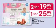 Clicks Made 4 Baby Wipes-80's Each