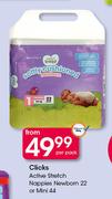 Clicks Active Stretch Nappies Newborn 22 Or Mini 44-Per Pack