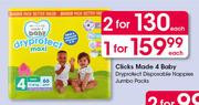 Clicks Made 4 Baby Dryprotect Disposable Nappies Jumbo Pack-Each