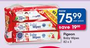 Pigeon Baby Wipes-82x3 Per Pack