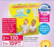 Clicks Made 4 Baby Dryprotect Disposable Nappies Jumbo Packs-Each