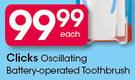 Clicks Oscillating Battery Operated Toothbrush-Each