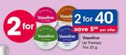Vaseline Lip Therapy Tins-2 x 20g