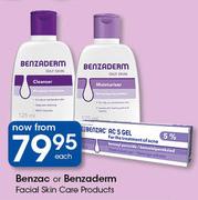 Benzac Or Benzaderm Facial Skin Care Products-Each