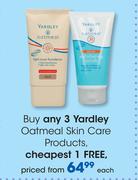 Yardley Oatmeal Skin Care Products-Each