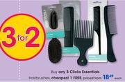 Clicks Essentials Hairbrushes-Each