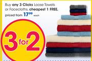 Clicks Loose Towels Or Facecloths-Each