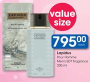 Lapidus Pour Homme Men's EDT Fragrances-200ml Each