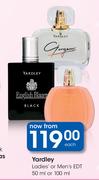 Yardley Ladies Or Men's EDT 50ml Or 100ml-Each