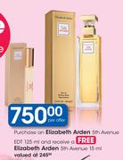 Elizabeth Arden 5th Avenue EDT 125ml With Free Elizabeth Arden 5th Avenue 15ml-Per Offer