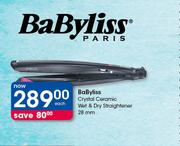 Babyliss Crystal Ceramic Wet & Dry Straightener 28mm