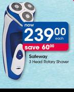 Safeway 3 Head Rotary Shaver-Each